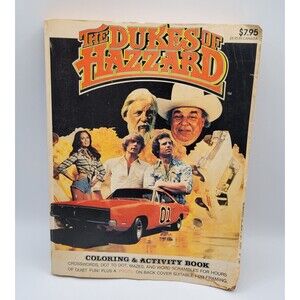 The Dukes of Hazard 1982 Jumbo Coloring & Activity Book Few Slightly Used Pages